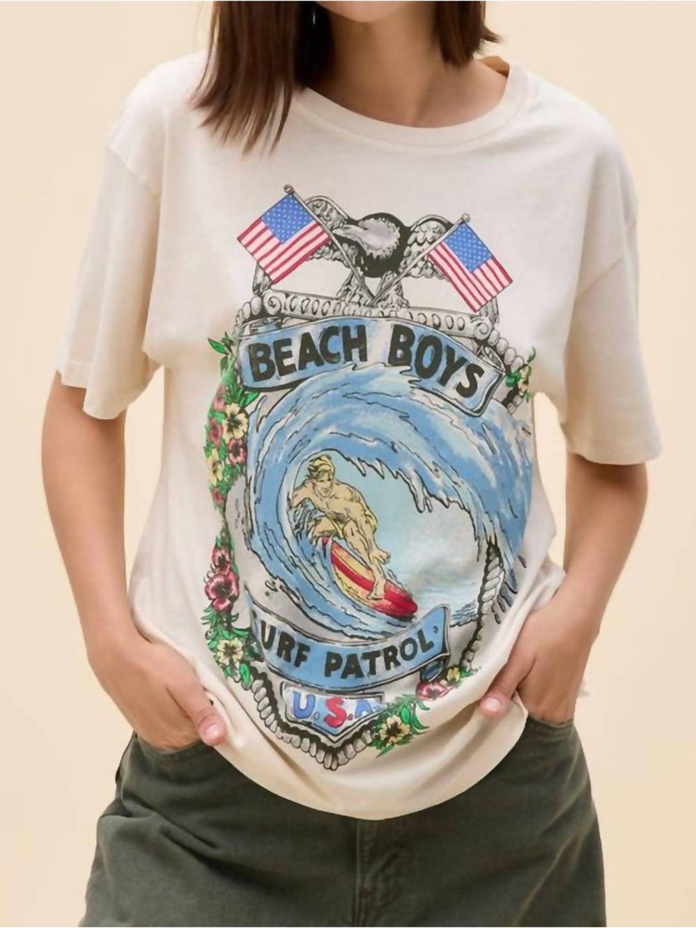 DAYDREAMER | The Beach Boys Surf Patrol Boyfriend Tee | S